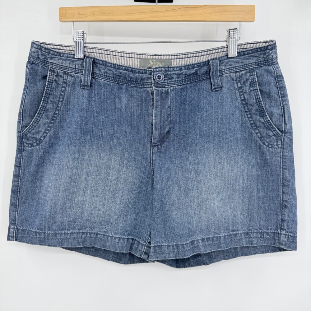 Natural Reflections Denim Shorts‎ Womens 10 Blue Casual Mid Rise Cotton Classic